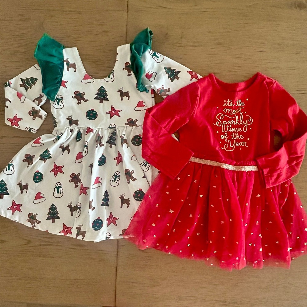 Bundle 2T Girls Christmas Holiday Dresses Monica + Andy